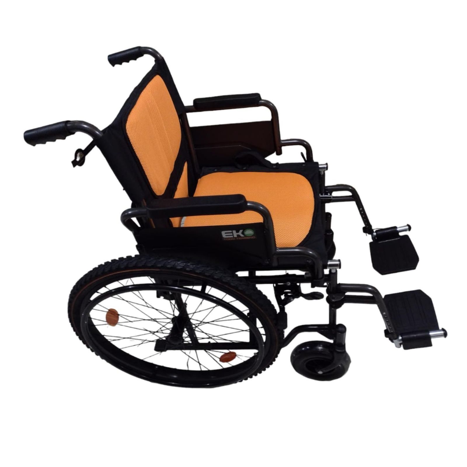 Foto 3 pulgar | Silla de Ruedas Eko Mobility Todoterreno Naranja Sport con Descansapiés