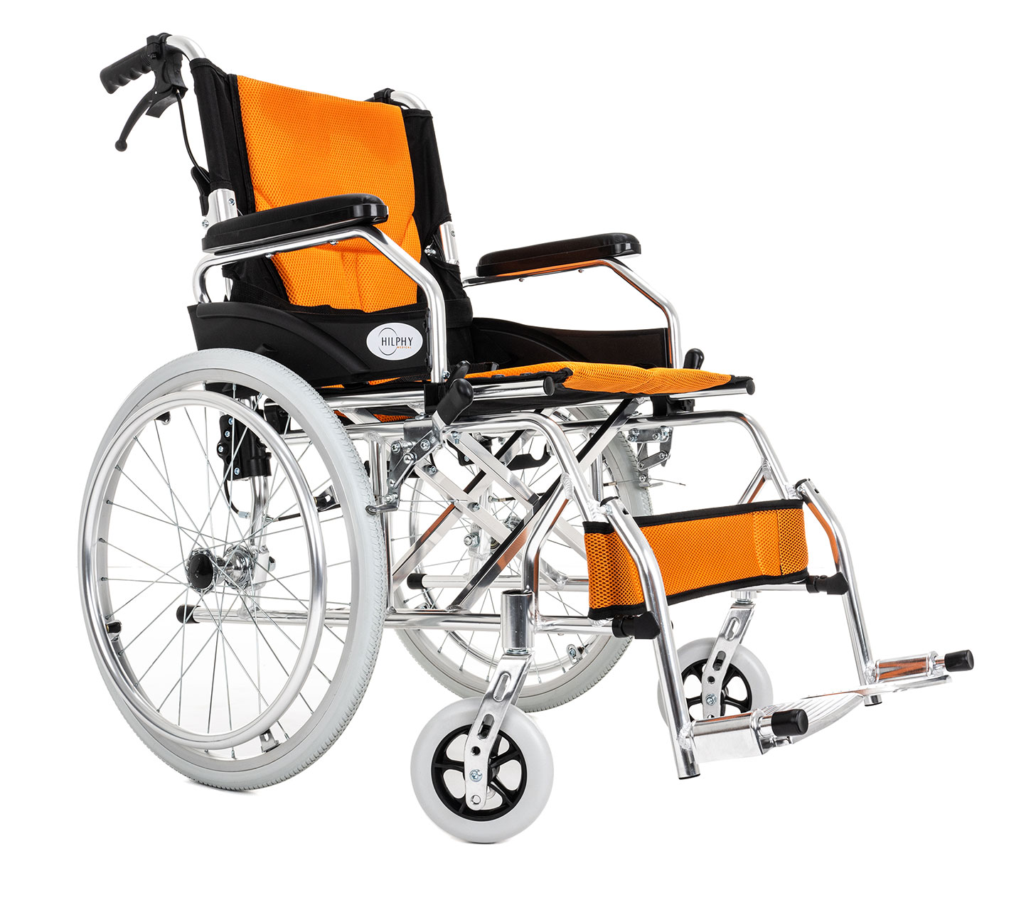 Silla de Ruedas Hilphy Medical Hil63f7nar Naranja de Aluminio Ultraligera