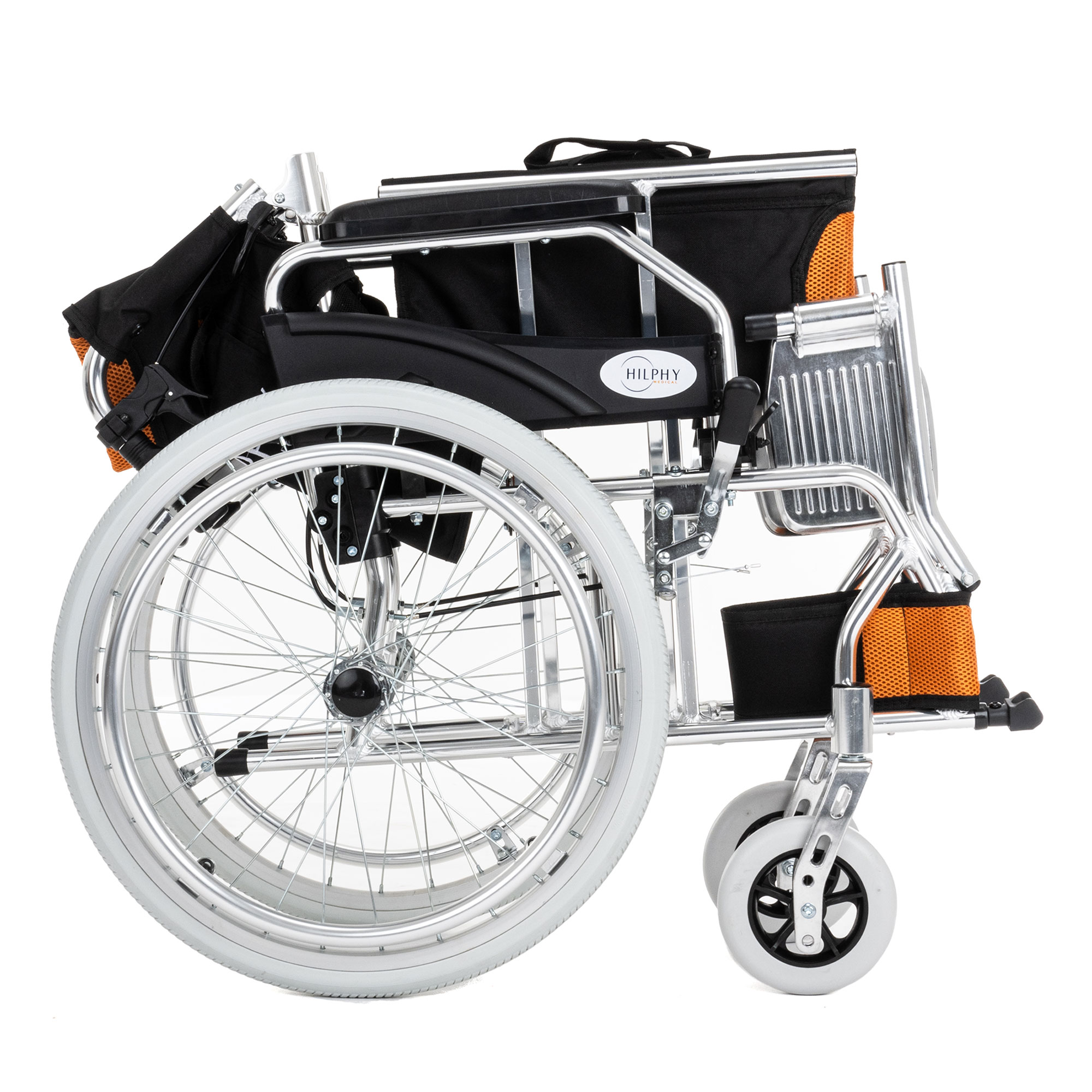 Foto 3 pulgar | Silla de Ruedas Hilphy Medical Hil63f7nar Naranja de Aluminio Ultraligera