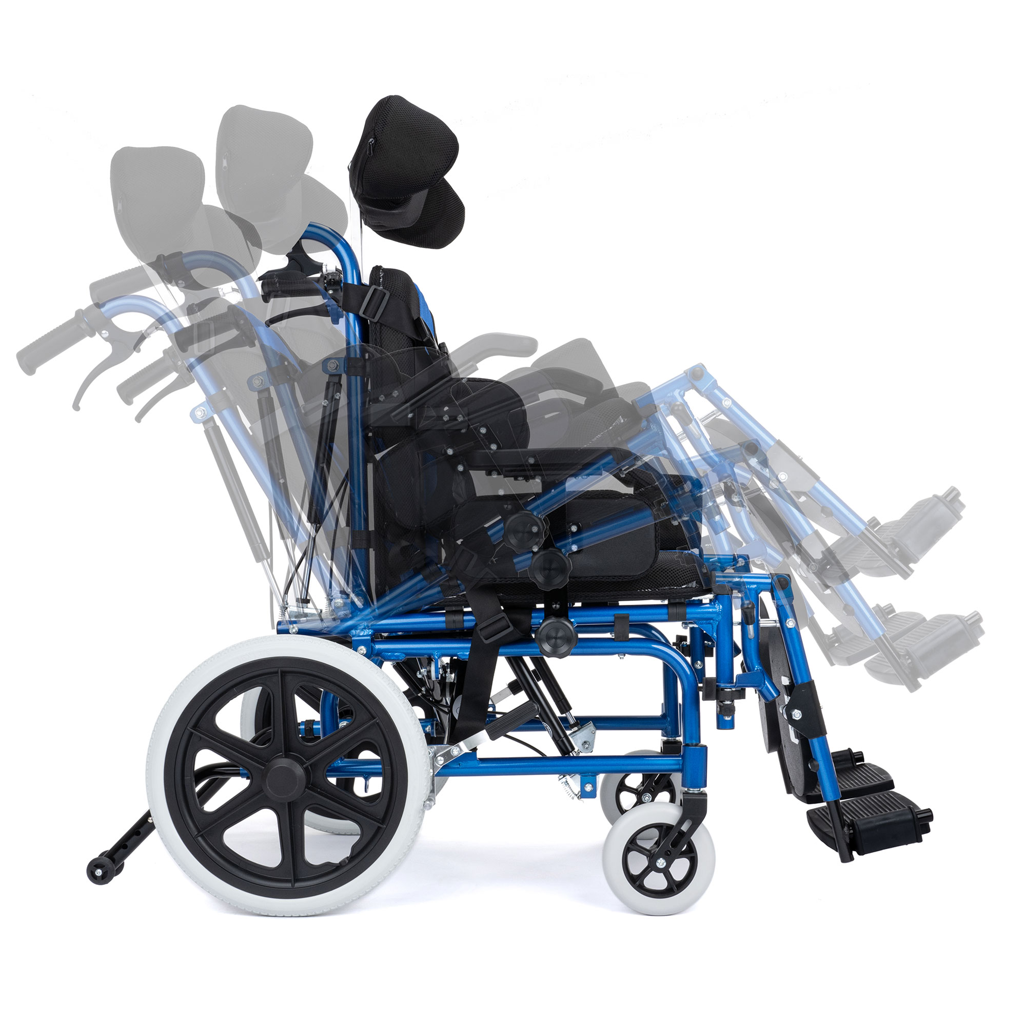 Foto 4 pulgar | Silla de Ruedas para Adultos con Parálisis Cerebral Hilphy Medical Azul