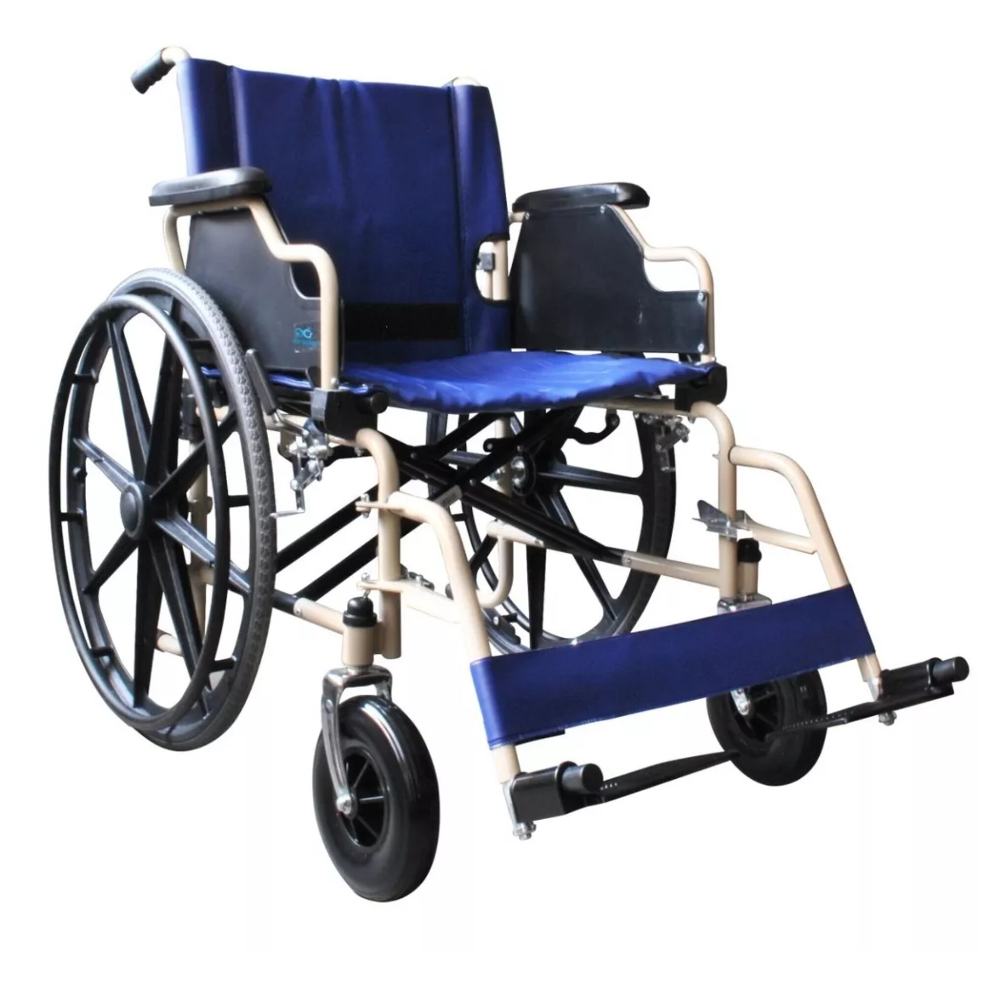 Silla De Ruedas Infinity CHV-Y-KY951B-51 Asiento Ancho Rider De Sobrepeso Bariátrica Crema-Azul $7,779