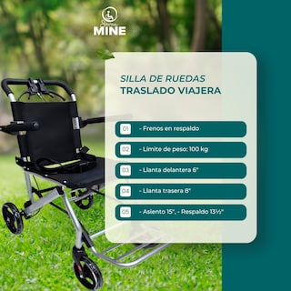 Foto 4 | Silla de Traslado con Frenos SC Super Confort Sc-109 Plegable