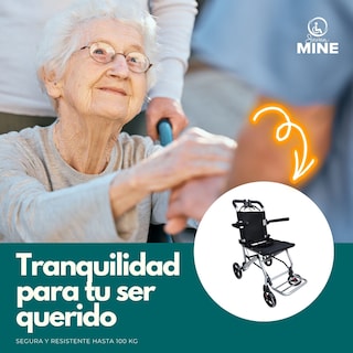 Foto 6 | Silla de Traslado con Frenos SC Super Confort Sc-109 Plegable