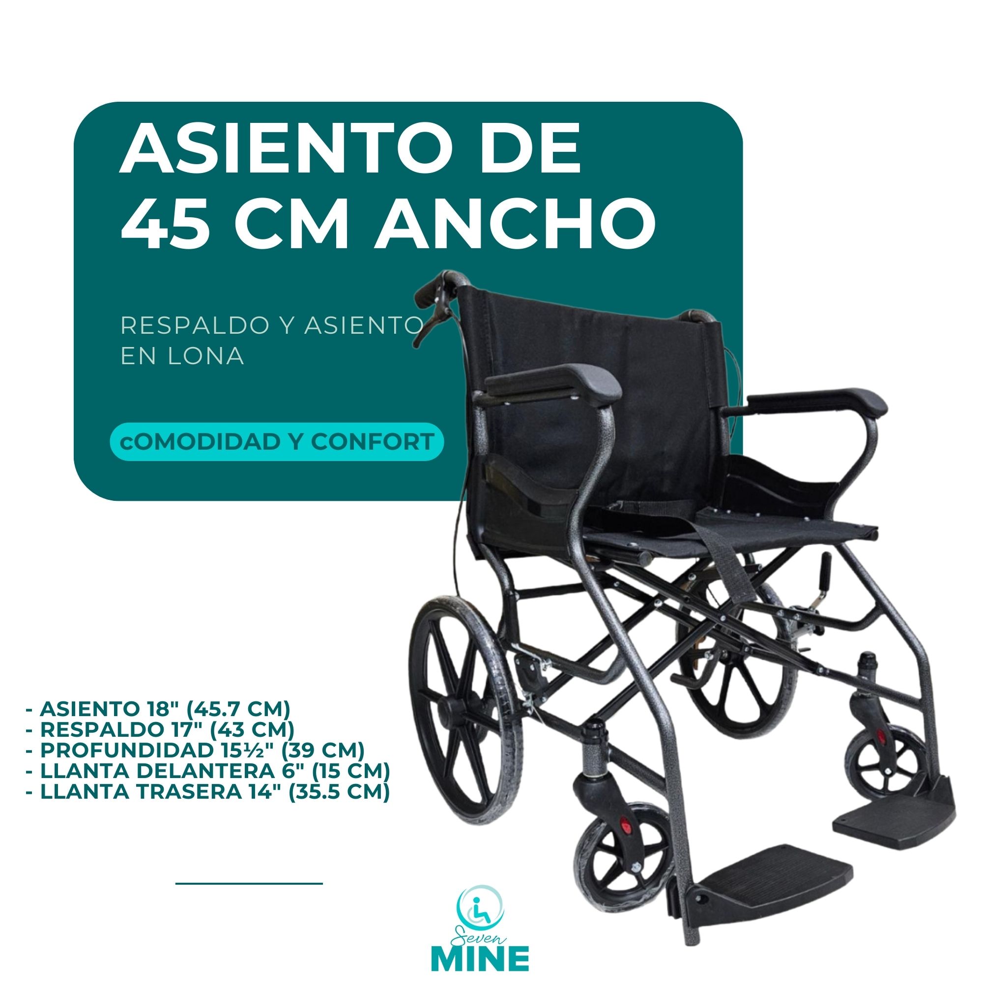 Foto 5 pulgar | Silla de Ruedas SC Super Confort con Frenos