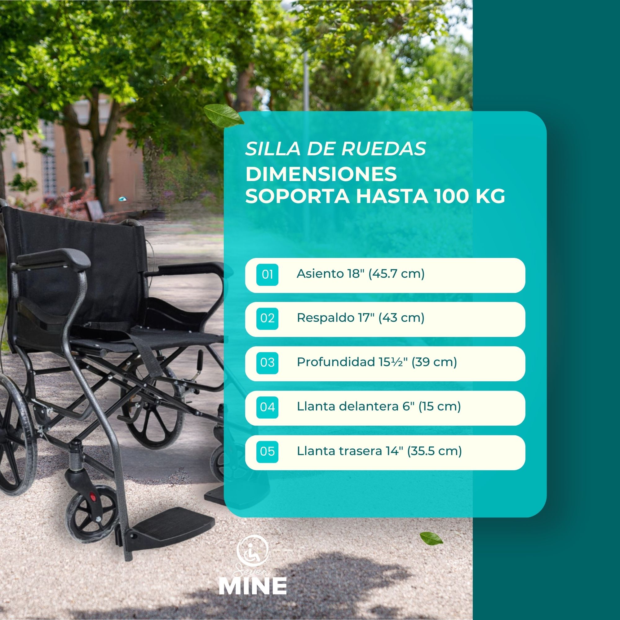 Foto 7 pulgar | Silla de Ruedas SC Super Confort con Frenos