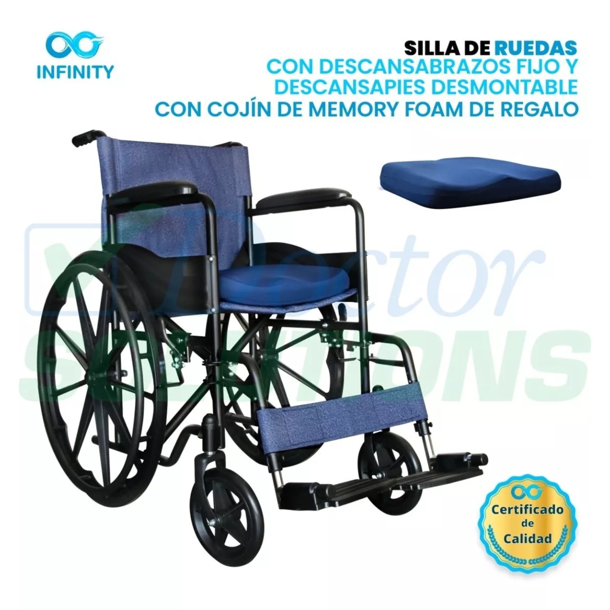 Foto 3 pulgar | Silla De Ruedas Infinity Plegable Más Cojín De Regalo