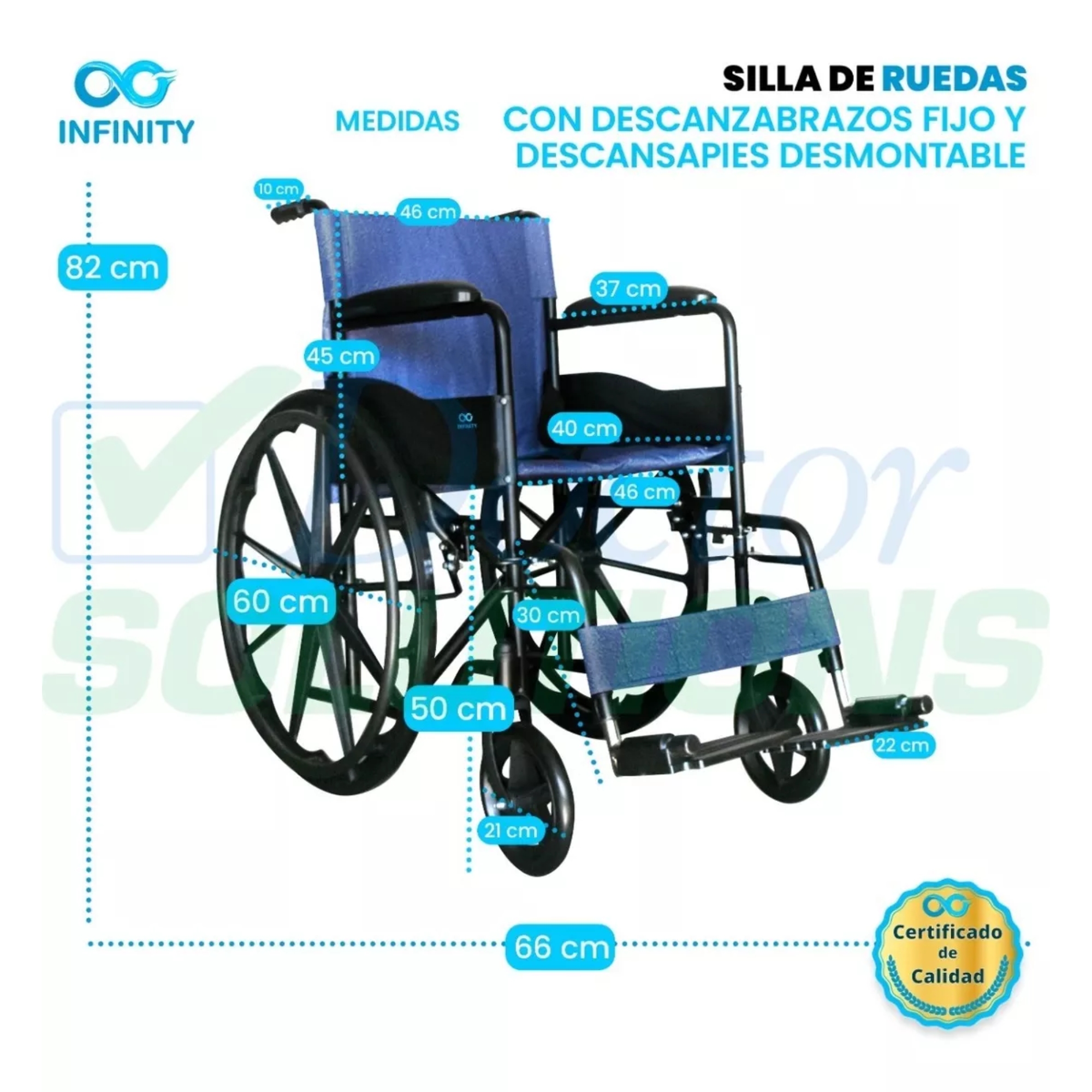 Foto 6 pulgar | Silla De Ruedas Infinity Plegable Más Cojín De Regalo