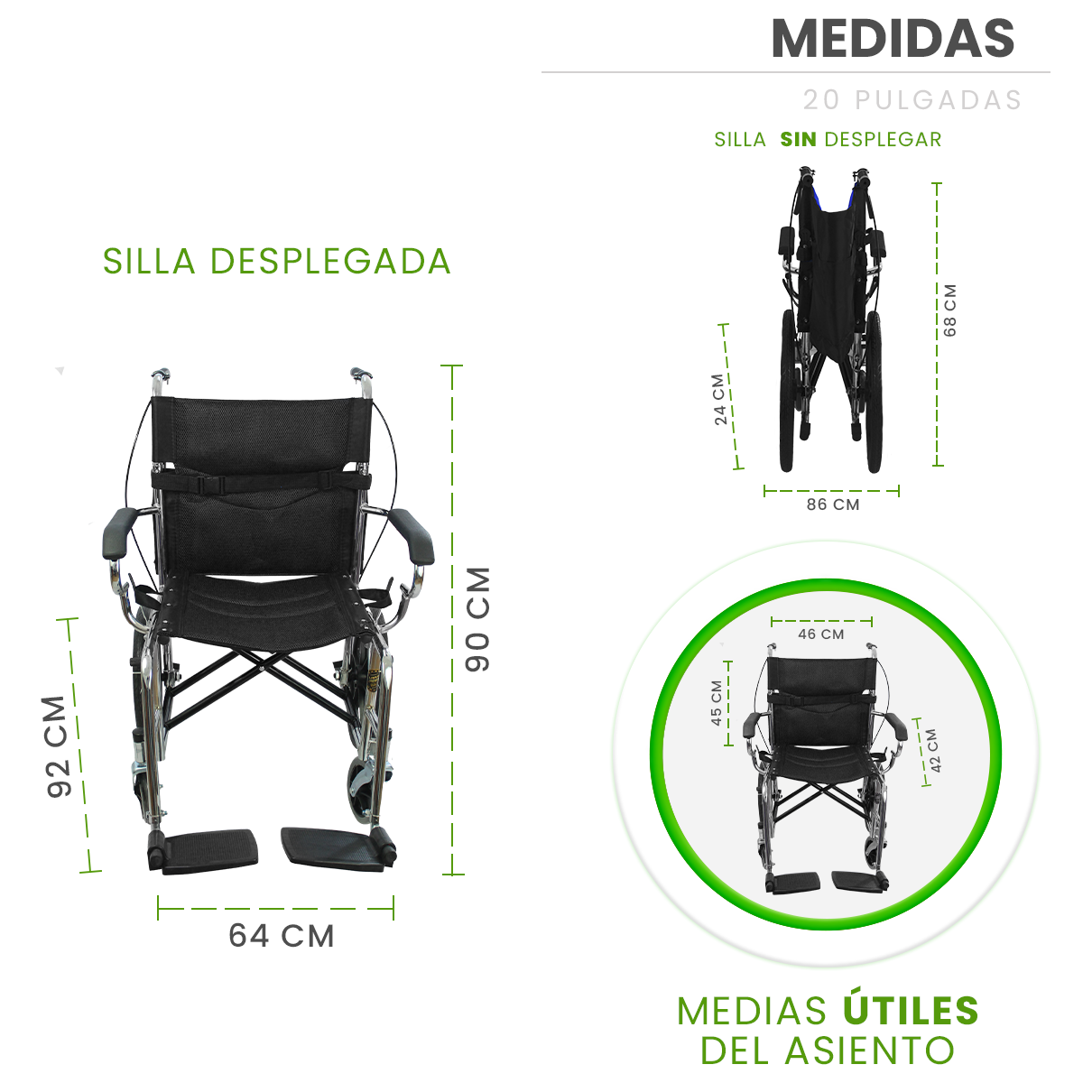 Foto 3 pulgar | Silla De Ruedas Linium Infantil  Plegable Ligera Pediátrica Negra