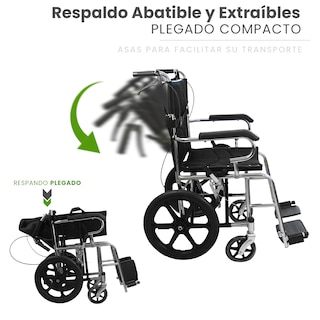 Foto 4 | Silla De Ruedas Linium Infantil Plegable Ligera Pediátrica Negra