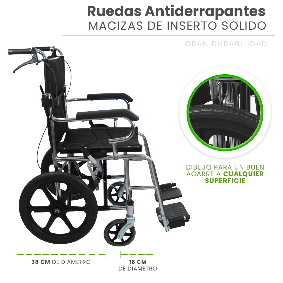 Foto 7 pulgar | Silla De Ruedas Linium Infantil  Plegable Ligera Pediátrica Negra