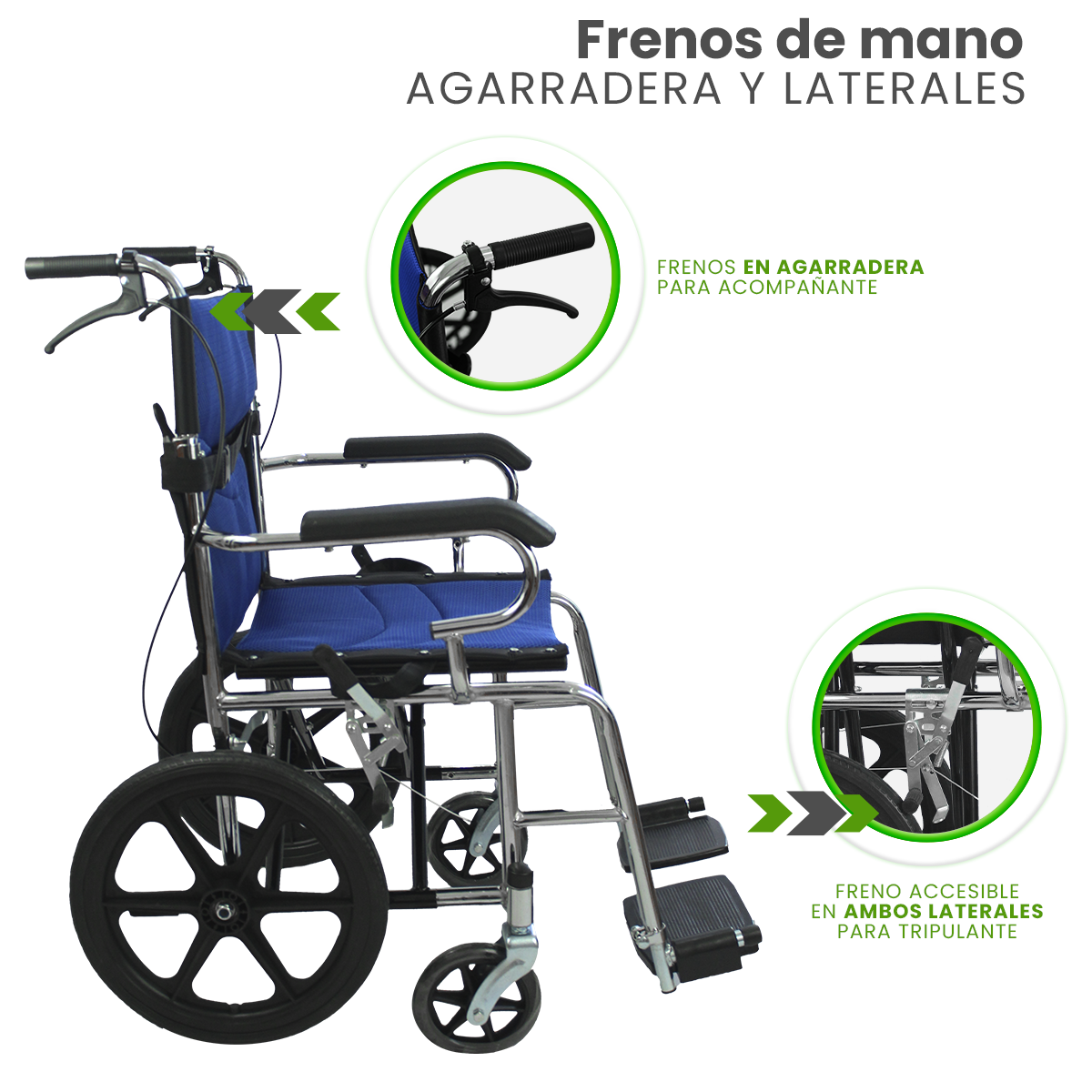 Foto 5 pulgar | Silla de Ruedas Linium Infantil  Plegable Ligera Pediátrica Azul