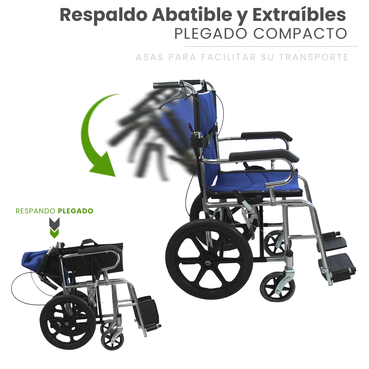 Foto 6 pulgar | Silla de Ruedas Linium Infantil  Plegable Ligera Pediátrica Azul