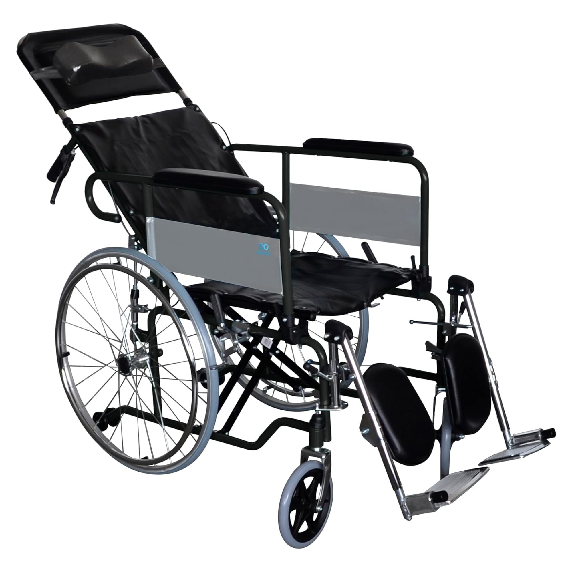 Silla De Ruedas Tipo Cama Reclinable Descansabrazos Abatible Color Negro $5,999