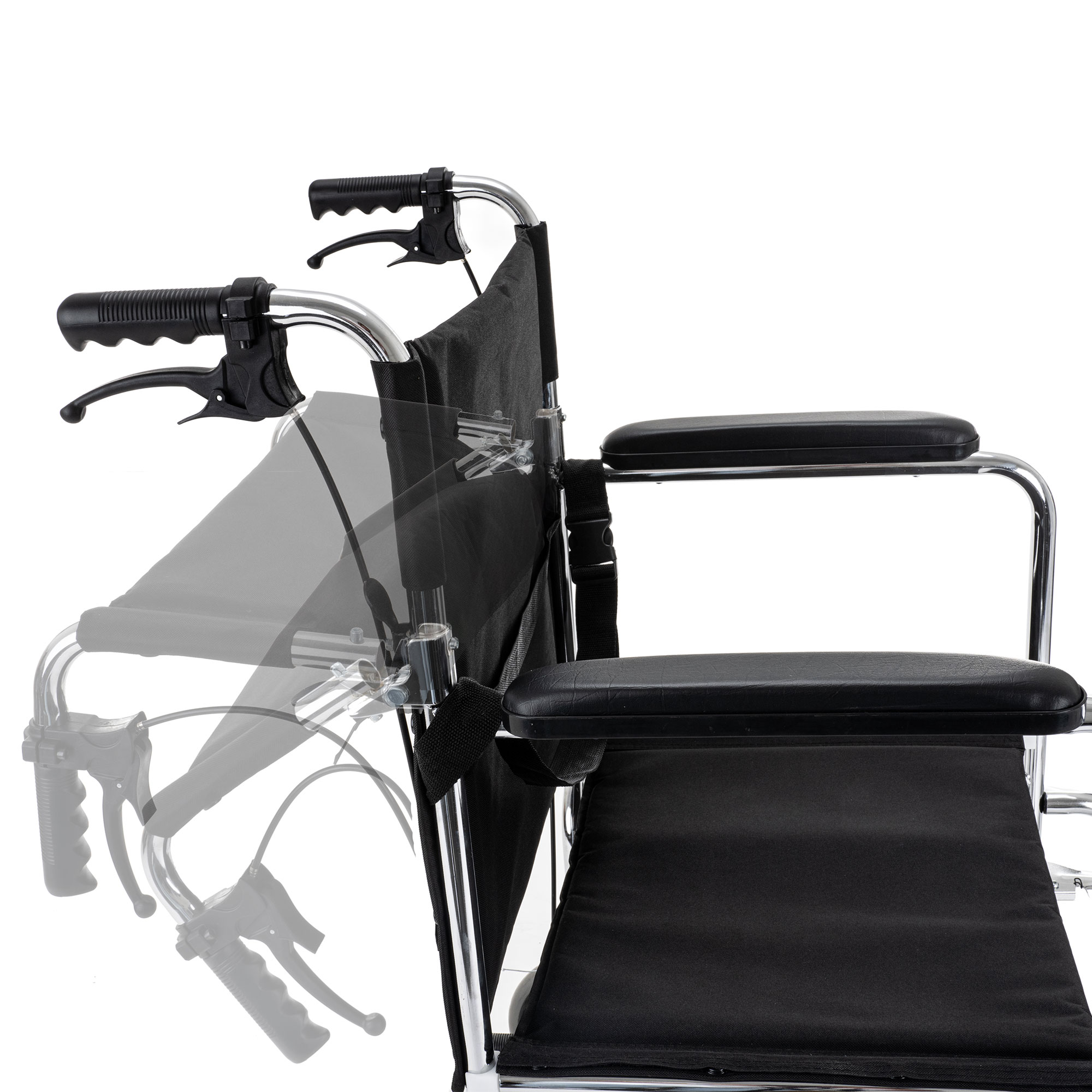 Foto 4 | Silla de Traslado con Freno Hilphy Medical Hil079 Plateada