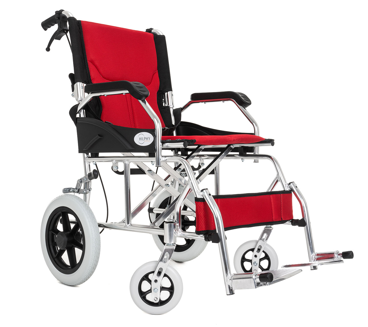 Silla de Ruedas de Traslado Hilphy Medical Hil63f3roj Roja