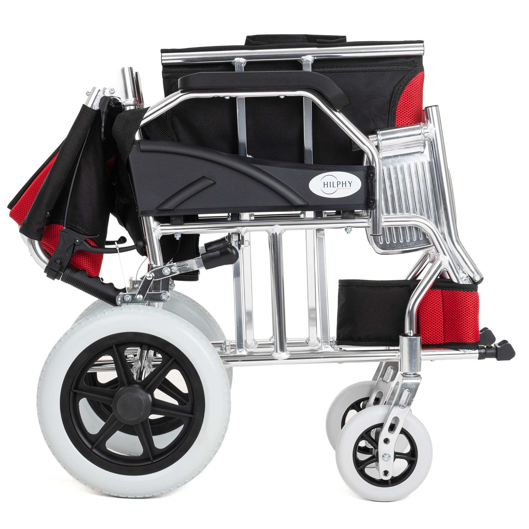 Foto 5 | Silla de Ruedas de Traslado Hilphy Medical Hil63f3roj Roja