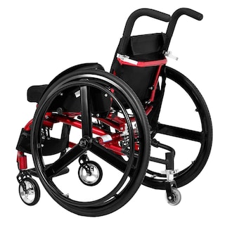 Foto 2 | Silla de Ruedas Deportiva Nanofort Roja Plegable de Aluminio Ligera Compacta
