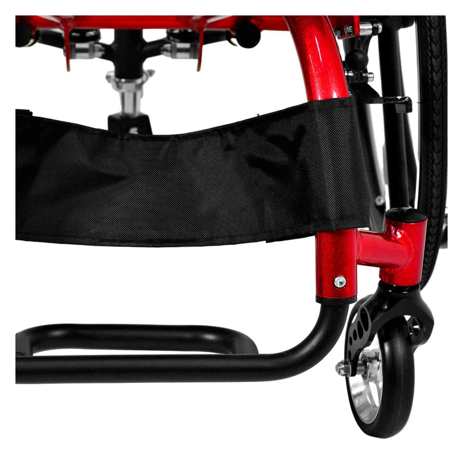 Foto 4 pulgar | Silla de Ruedas Deportiva Nanofort Roja Plegable de Aluminio Ligera Compacta