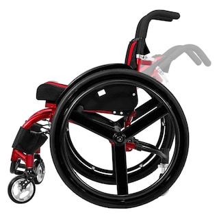 Foto 5 | Silla de Ruedas Deportiva Nanofort Roja Plegable de Aluminio Ligera Compacta