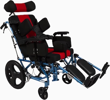 Foto 1 | Silla de Ruedas Pci Parálisis Cerebral Infantil 15'' de Acero Resistente con Elevapiernas