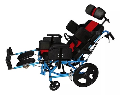 Foto 3 | Silla de Ruedas Pci Parálisis Cerebral Infantil 15'' de Acero Resistente con Elevapiernas