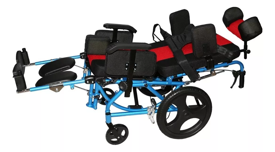 Foto 4 | Silla de Ruedas Pci Parálisis Cerebral Infantil 15'' de Acero Resistente con Elevapiernas