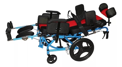 Foto 4 | Silla de Ruedas Pci Parálisis Cerebral Infantil 15'' de Acero Resistente con Elevapiernas