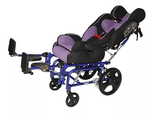 Foto 4 pulgar | Silla de Ruedas para Parálisis Cerebral Infantil PCI - Respaldo Reclinable y Soportes Acojinados