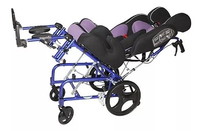 Foto 5 | Silla de Ruedas para Parálisis Cerebral Infantil PCI - Respaldo Reclinable y Soportes Acojinados