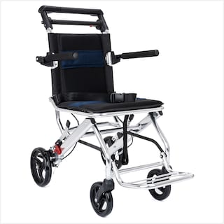 Foto 1 | Silla De Traslado Portátil Ultraligera Plegable De Aluminio