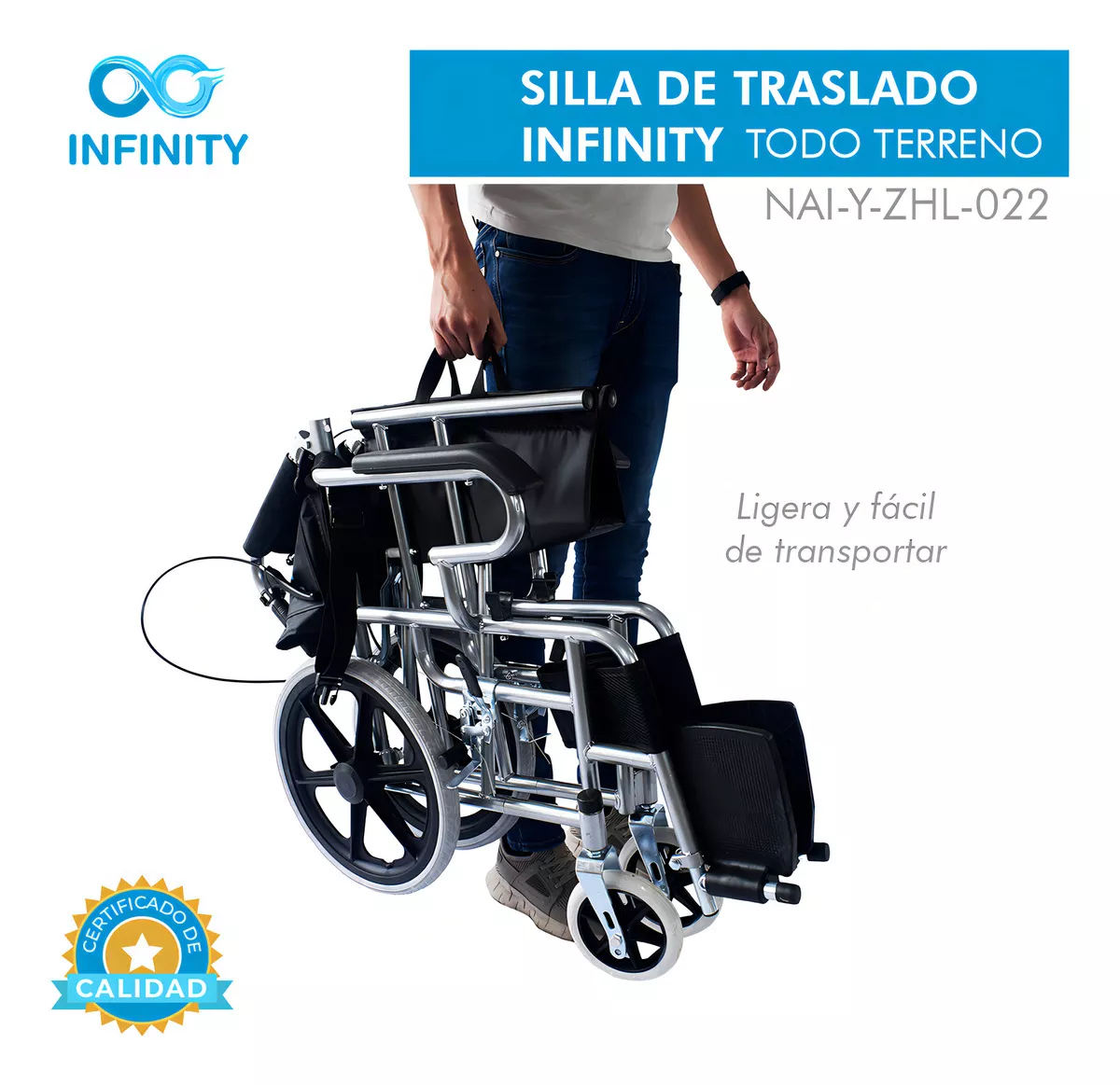 Foto 4 pulgar | Silla De Ruedas Todo Terreno Infinity Para Traslado