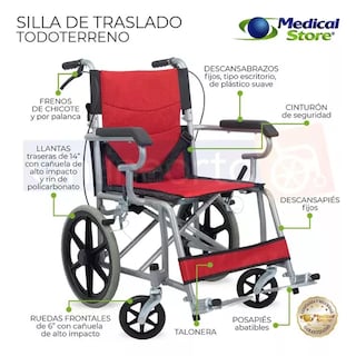 Foto 2 | Silla De Ruedas Todo Terreno Infinity Para Traslado