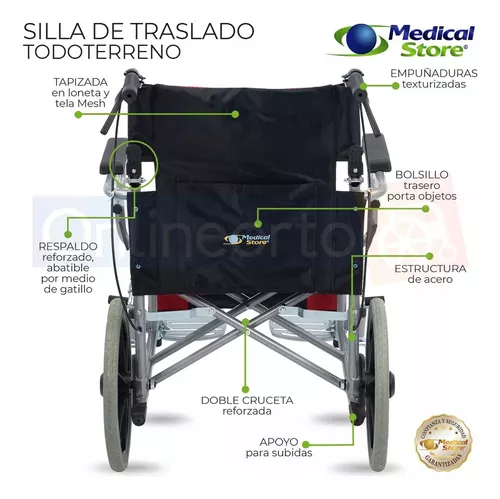 Foto 5 pulgar | Silla De Ruedas Todo Terreno Infinity Para Traslado