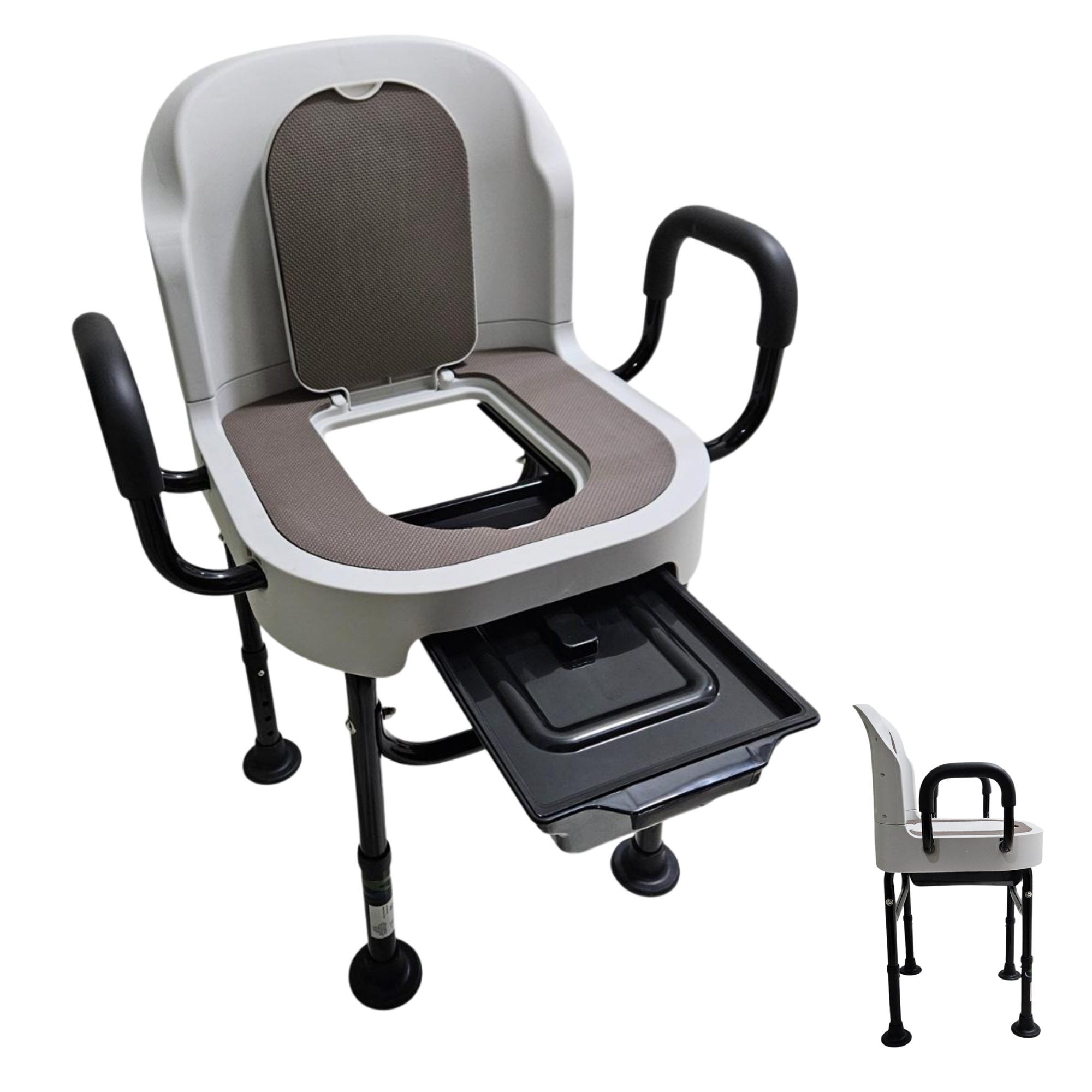 Foto 2 pulgar | Silla de Baño con Comodo Inodoro Cuadrado Sc-515