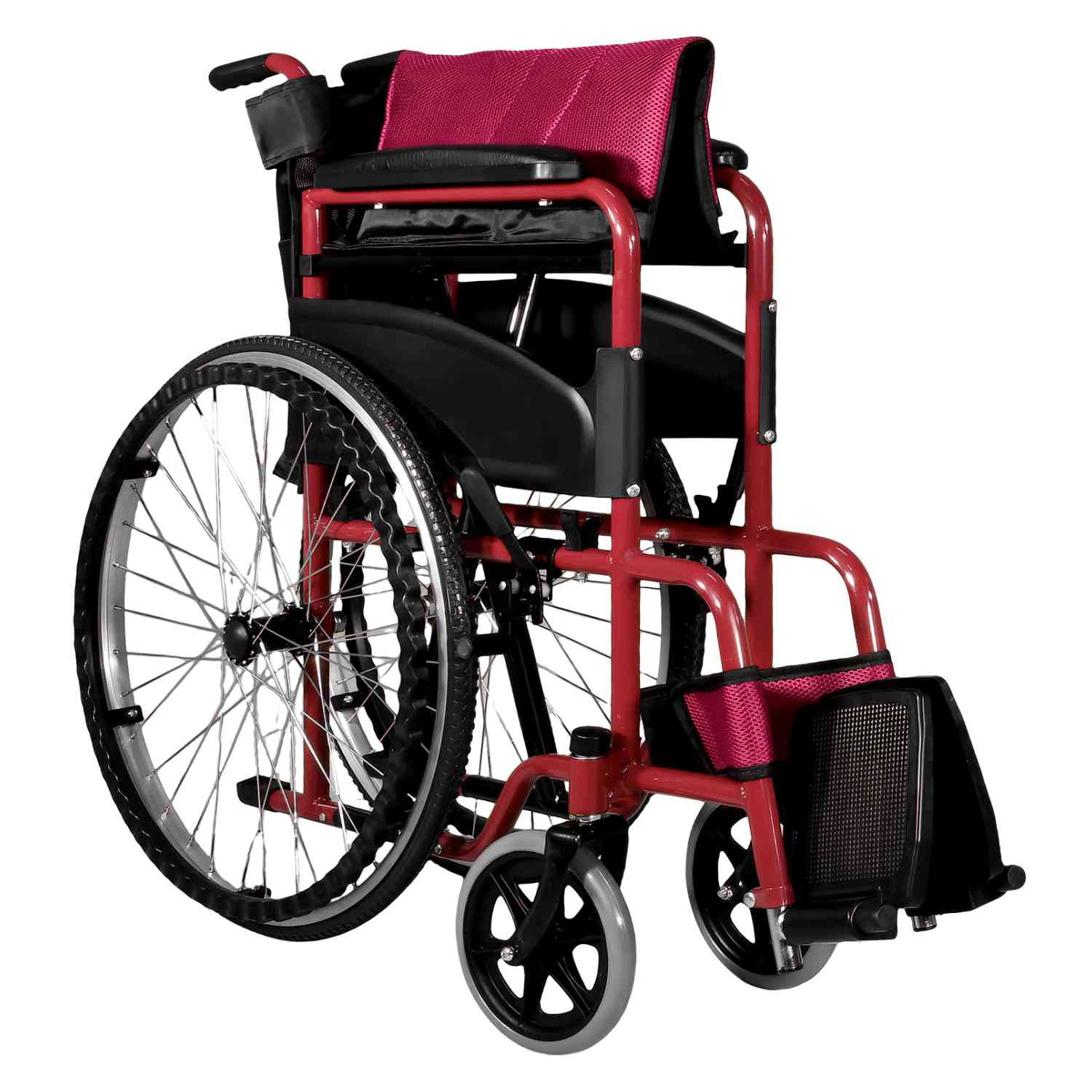 Foto 5 | Silla De Ruedas Ligera 23 Pulgadas Plegable Aluminio Lujo Nanofort