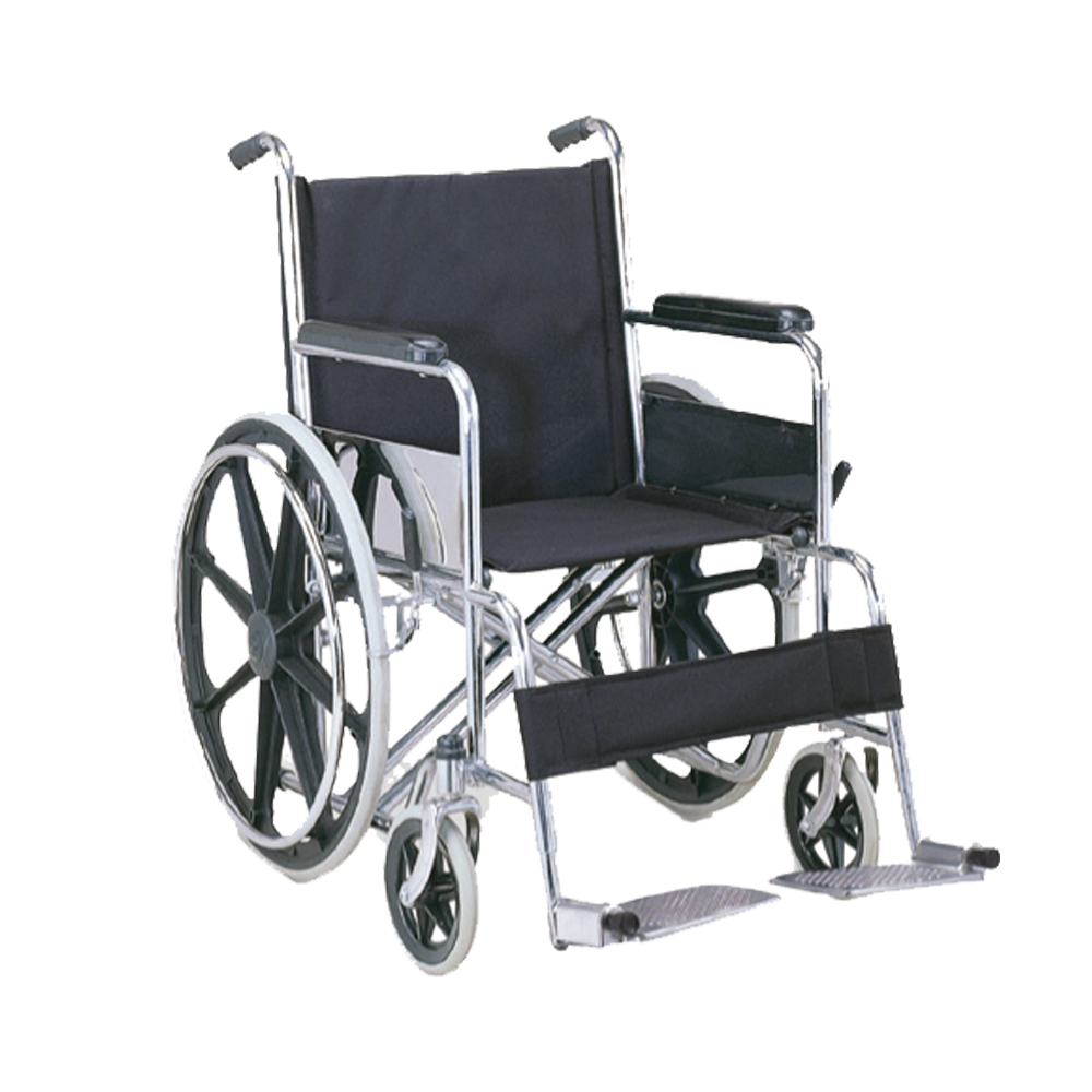 Silla de Ruedas Wellpro Standar con Asiento Amplio y Descansa Brazos Largos