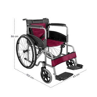 Foto 6 | Silla de Ruedas Ligera 23 Pulgadas Plegable Aluminio Lujo Nanofort