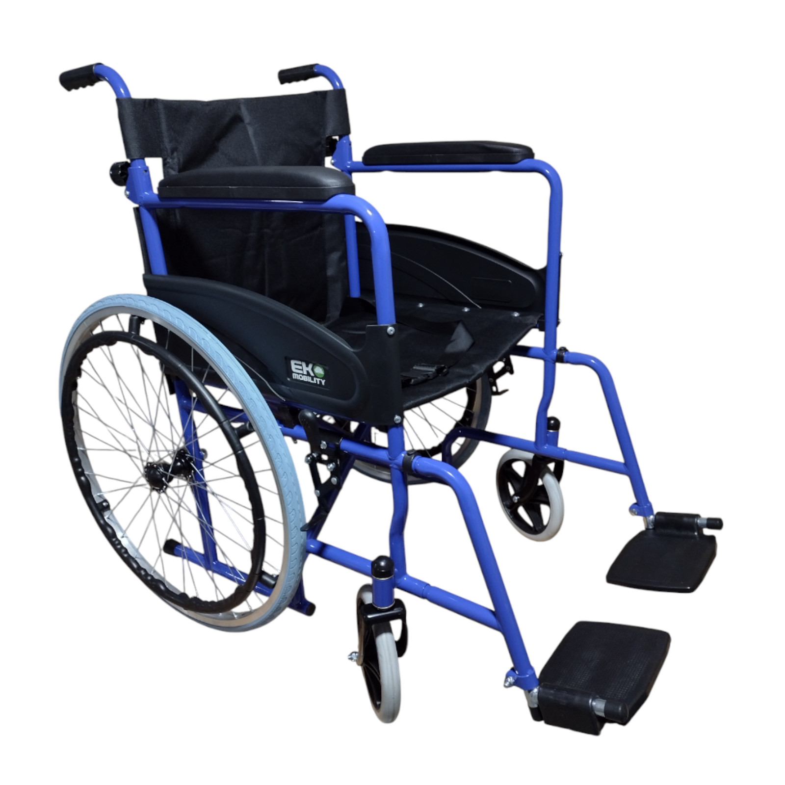 Silla de Rueda Eko Mobility Respaldo Abatible Azul