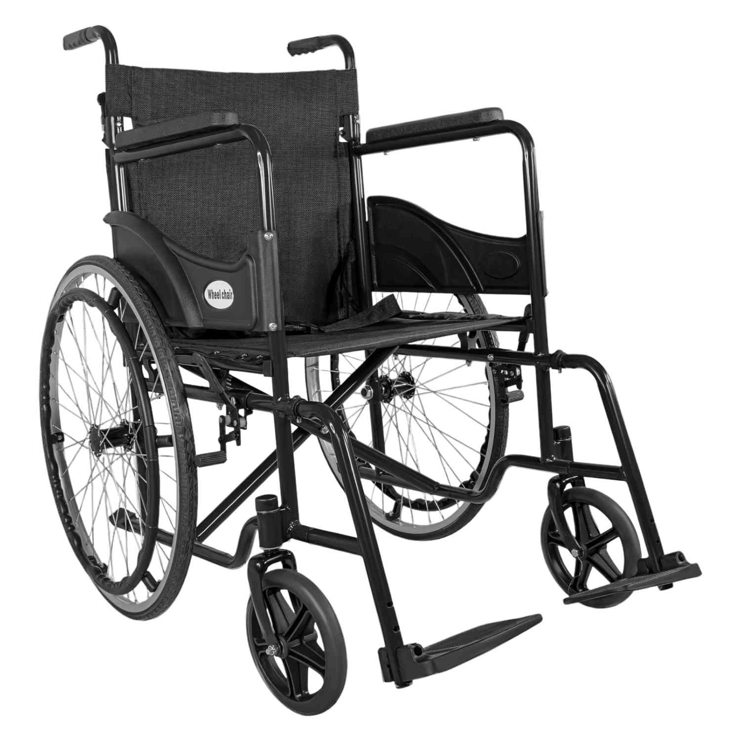 Foto 1 | Silla Ruedas Plegable Lisa 22 Pulgadas Esctructura Aluminio Negro Nanofort