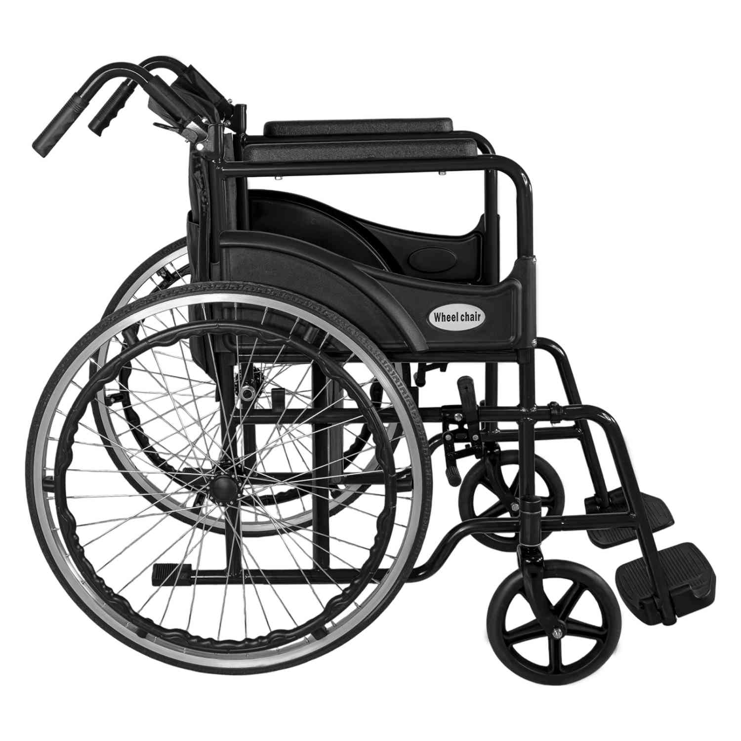 Foto 4 pulgar | Silla Ruedas Plegable Lisa 22 Pulgadas Esctructura Aluminio Negro Nanofort