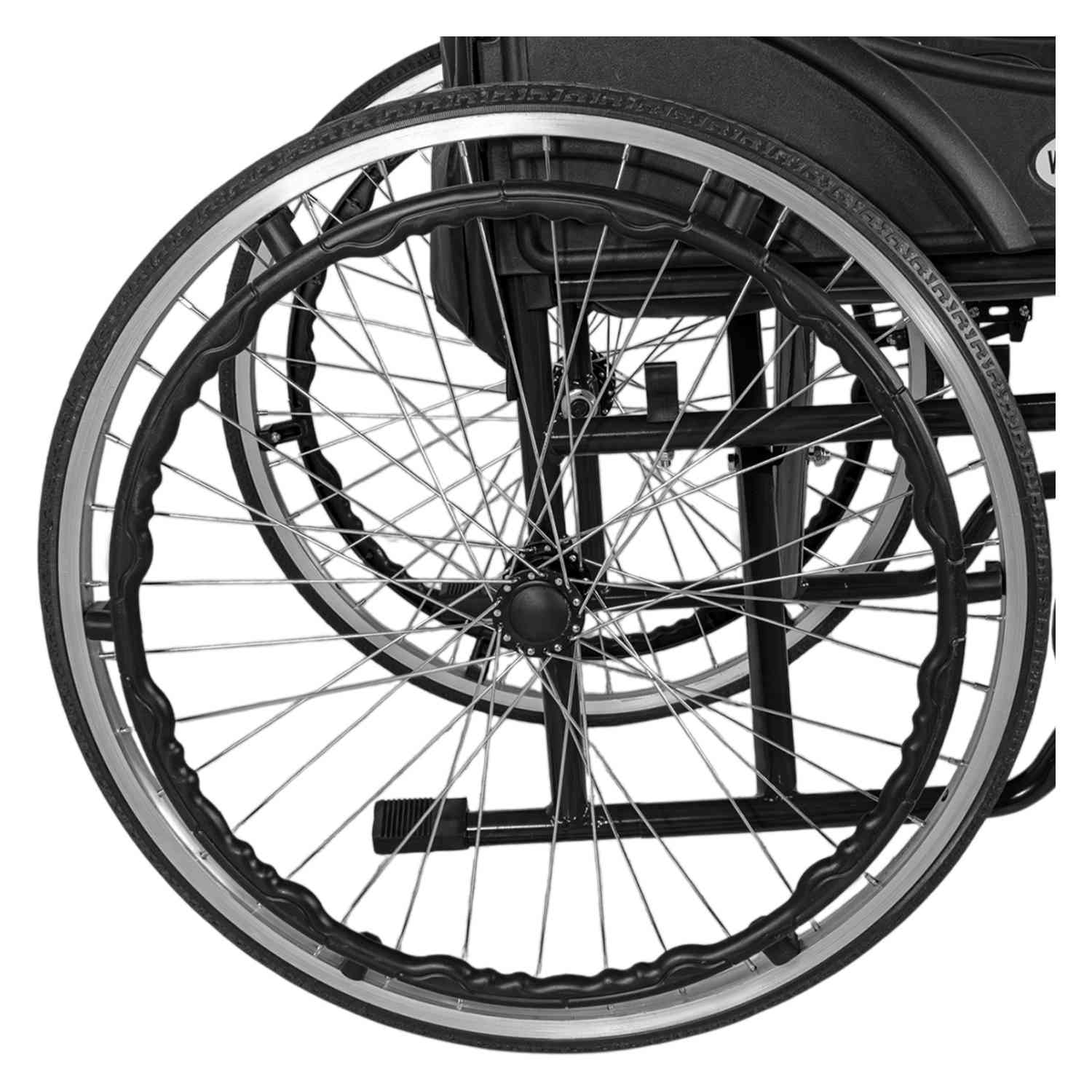 Foto 5 pulgar | Silla Ruedas Plegable Lisa 22 Pulgadas Esctructura Aluminio Negro Nanofort