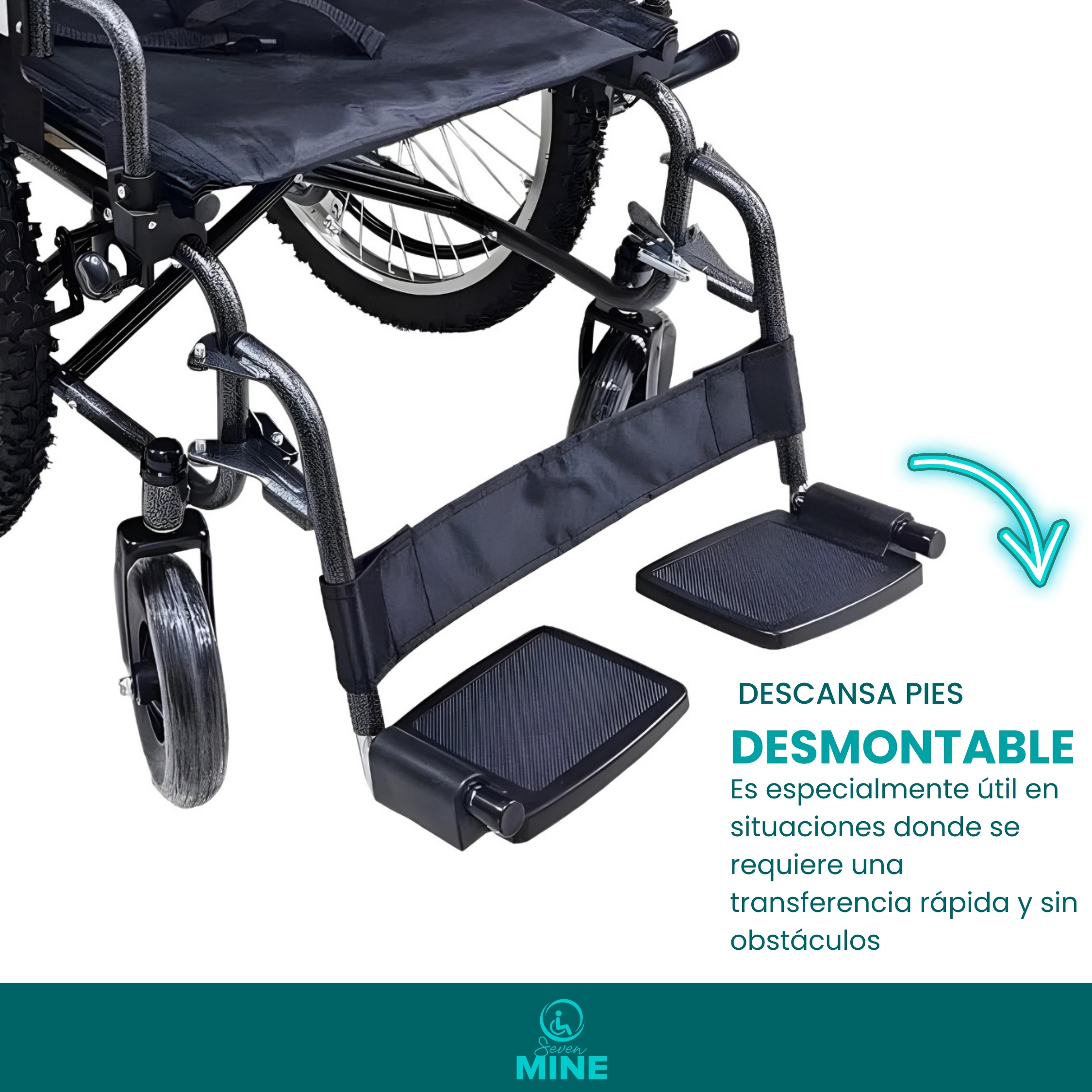 Foto 7 | Silla De Ruedas Sc-363 Ancha 160kg | Personas Con Sobrepeso