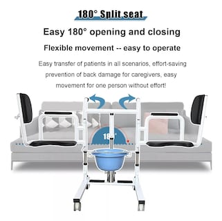 Foto 4 | Silla Sc-6129 De Traslado Para Adultos Mayores | 4 En 1