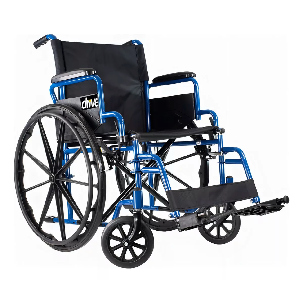 Silla De Ruedas Drive Medical Azul Streak Con Apoyabrazos Y Reposapiés Abatibles Asiento 16''