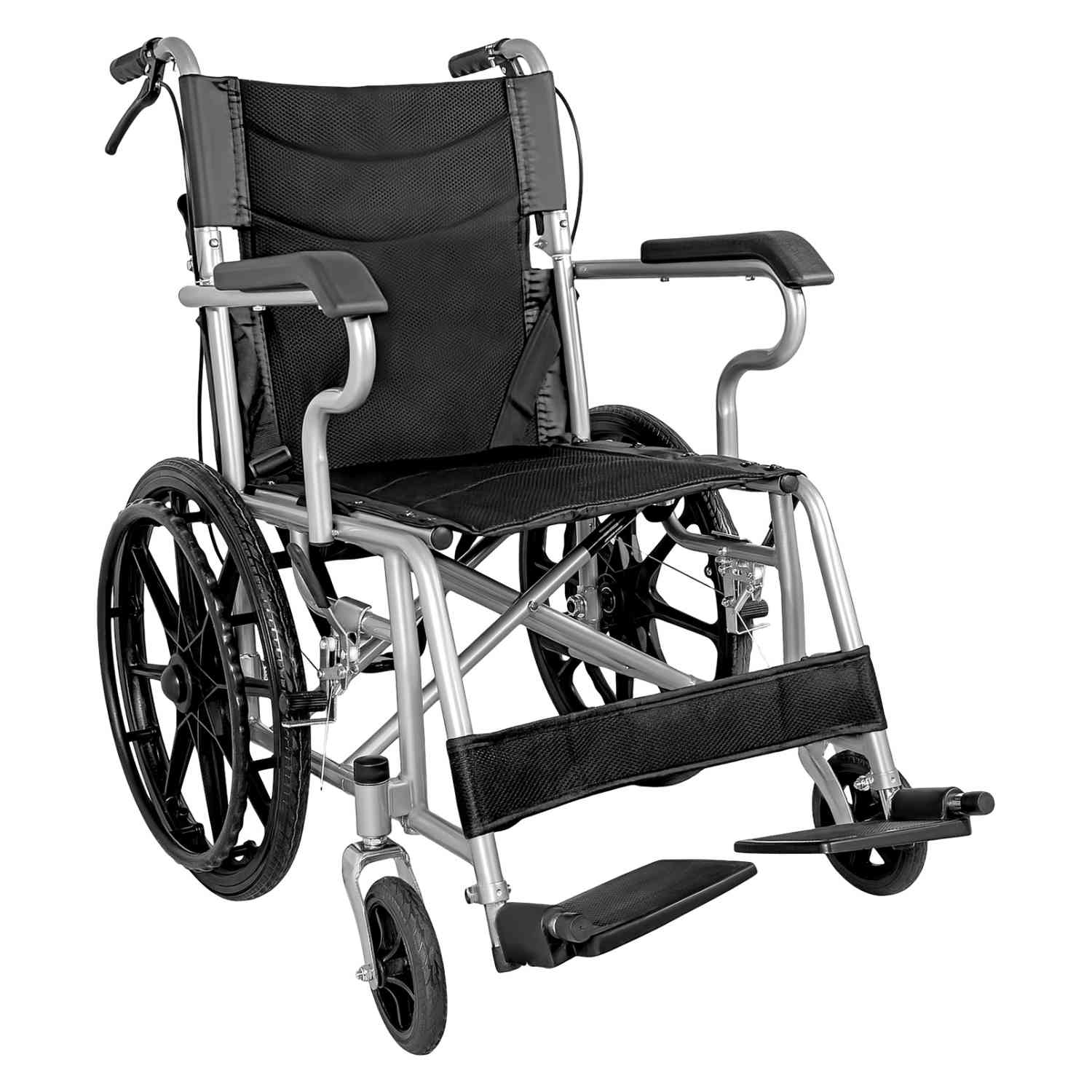 Foto 1 | Silla Ruedas Plegable Aluminio Ligera Todo Terreno Premium Negro Nanofort