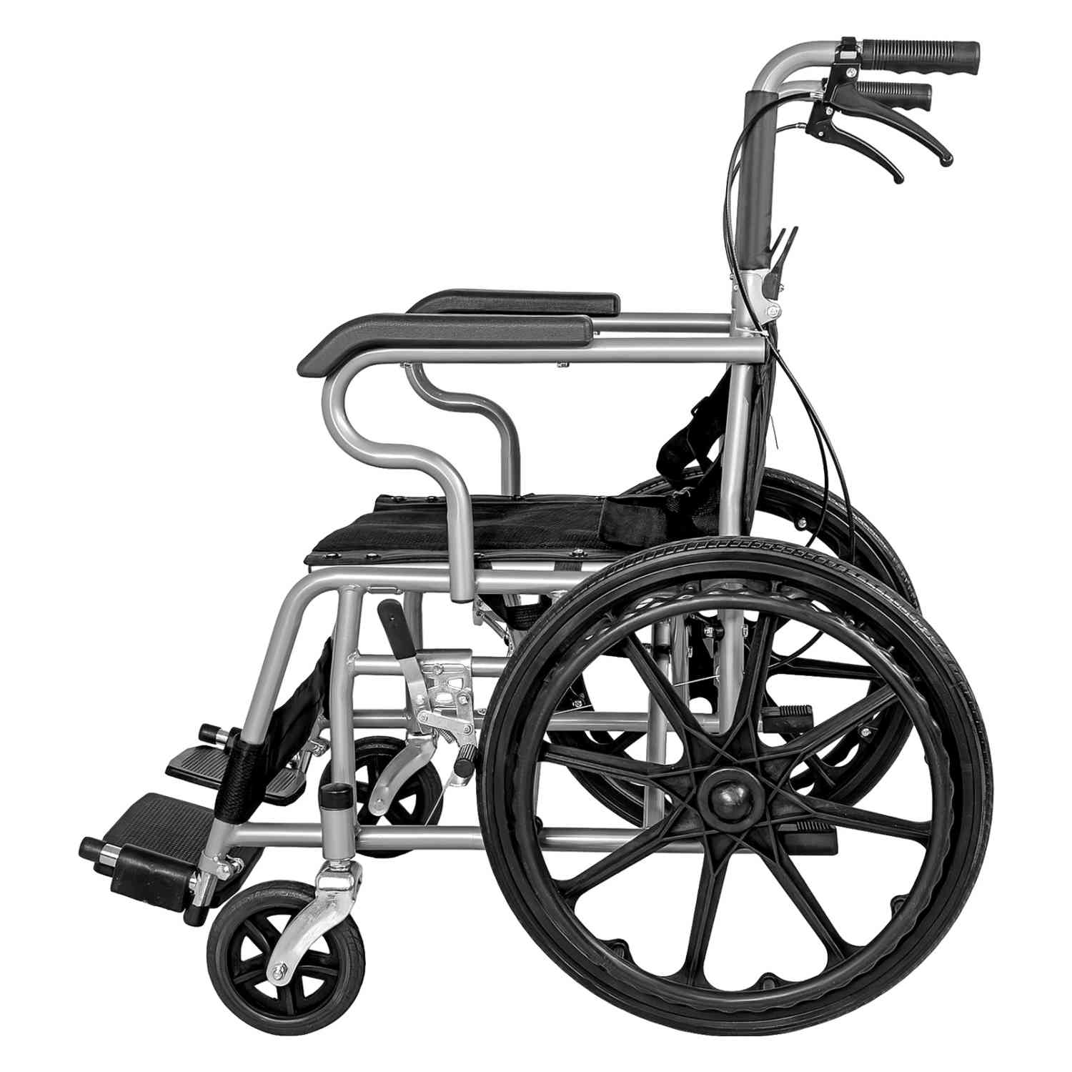 Foto 4 | Silla Ruedas Plegable Aluminio Ligera Todo Terreno Premium Negro Nanofort