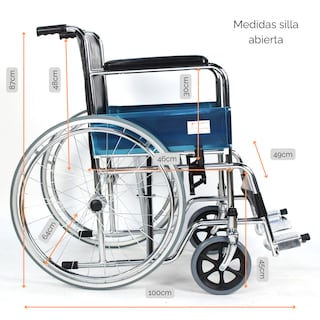 Foto 4 | Silla De Ruedas Plegable Con Descansapiés Para Adulto