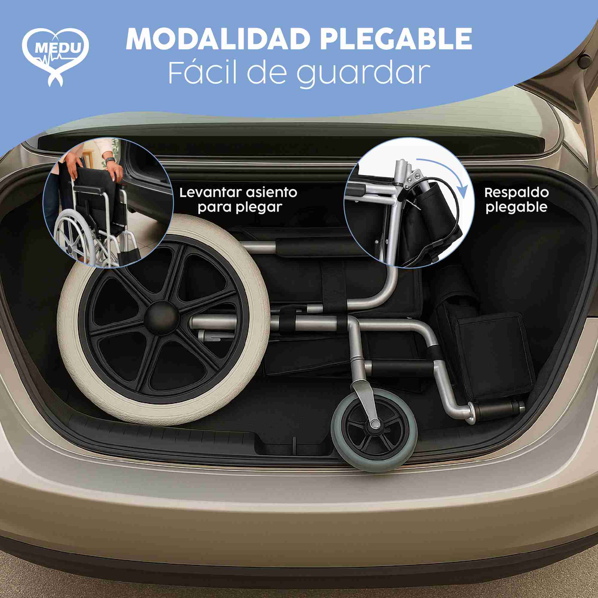 Foto 9 pulgar | Silla De Ruedas Medu Assist – La Combinación Perfecta De Fuerza Y Confort