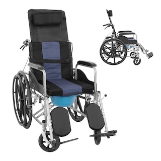 Foto 1 | Silla De Ruedas Reclinable Con Posapiés Y Wc Extraíble