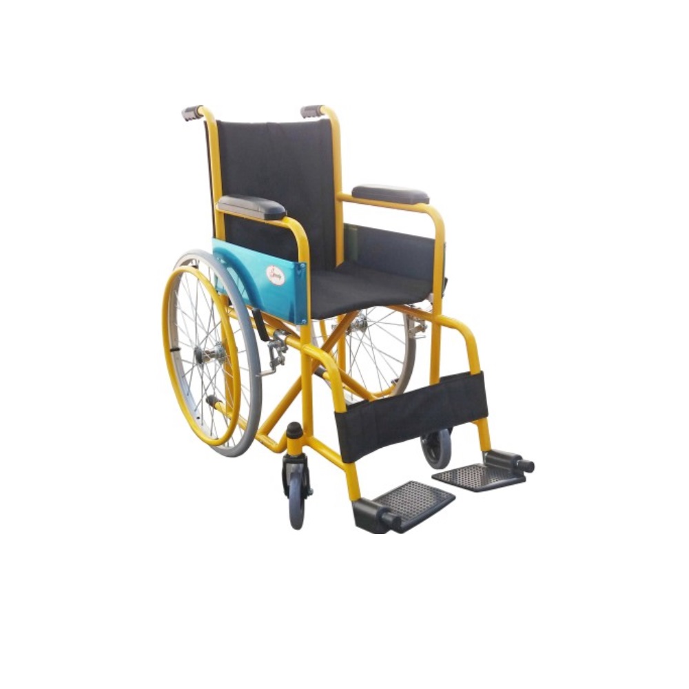 Foto 1 | Silla de Ruedas Infantil Esmaltada Amarilla Speedy con Rin de Rayos de 18" y Loneta Acojinada